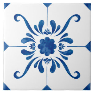 De Cerâmica Azulejo azul português