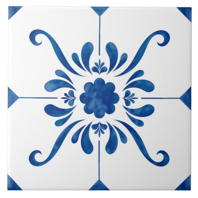 De Cerâmica Azulejo azul português (Frente)