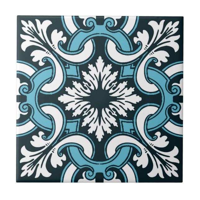 De Cerâmica Azulejo azul português (Frente)