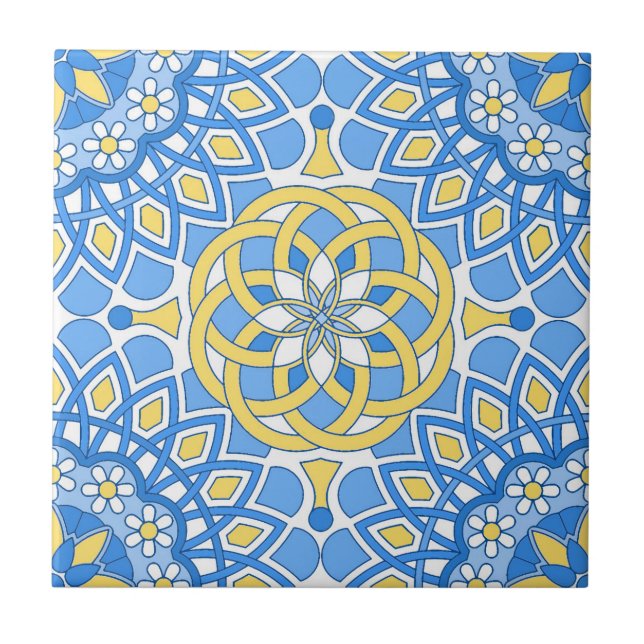 De Cerâmica Azulejo azul português (Frente)