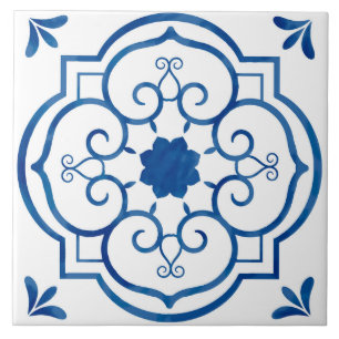 De Cerâmica Azulejo azul português