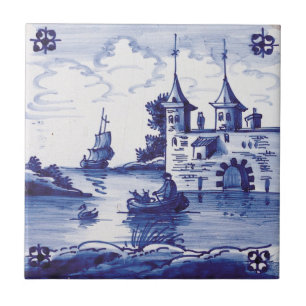 De Cerâmica Azulejo azul tradicional holandês