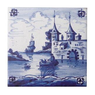 De Cerâmica Azulejo azul tradicional holandês