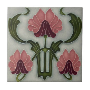 De Cerâmica Azulejo - Azulejo Antigo Art Nouveau