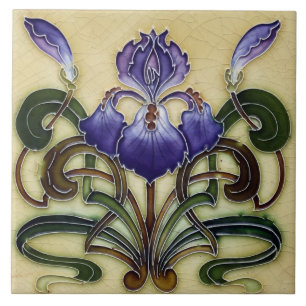 De Cerâmica Azulejo Azulejo art nouveau estilo fogo decorativo