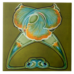 De Cerâmica Azulejo Azulejo art nouveau estilo fogo decorativo