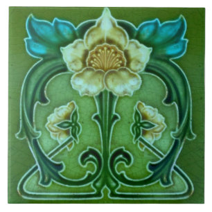 De Cerâmica Azulejo Azulejo art nouveau estilo fogo decorativo