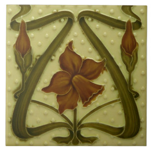 De Cerâmica Azulejo Azulejo art nouveau estilo fogo decorativo