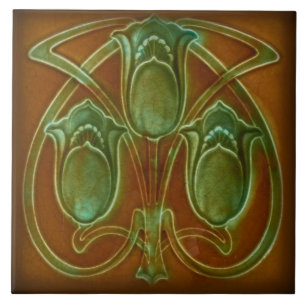 De Cerâmica Azulejo Azulejo art nouveau estilo fogo decorativo