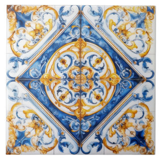De Cerâmica Azulejo Azulejo, Dourado e branco, Talavera