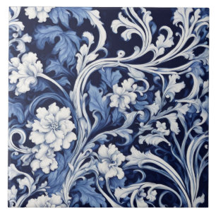 De Cerâmica azulejo barroco azul