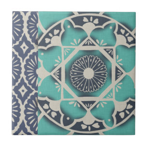 De Cerâmica Azulejo Batik Azul II