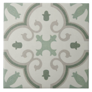 De Cerâmica Azulejo - Bege Verde Marroquino