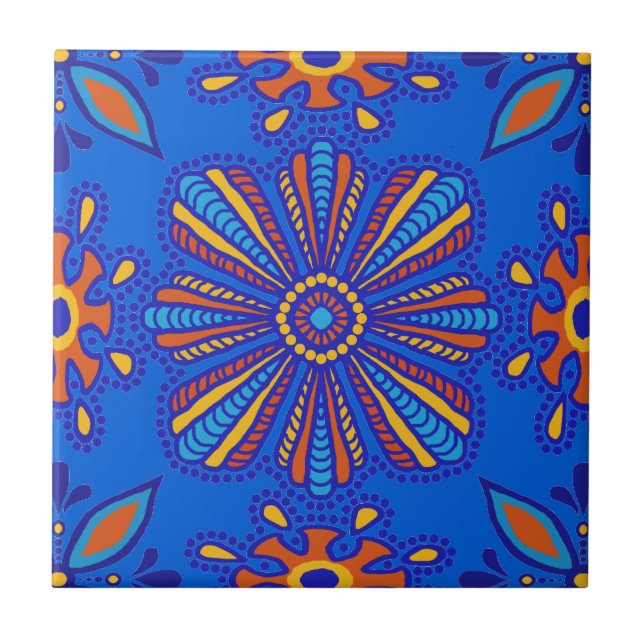 De Cerâmica Azulejo Belo Boho Talavera (Frente)