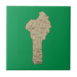 De Cerâmica Azulejo Benin Map