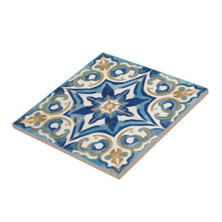 De Cerâmica Azulejo blue and beige mosaic vintage bulk