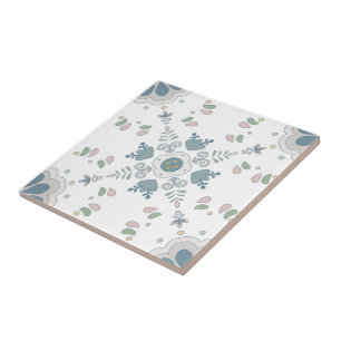 De Cerâmica Azulejo Blue Bloom Mandala