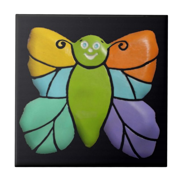 De Cerâmica Azulejo borboleta (Frente)