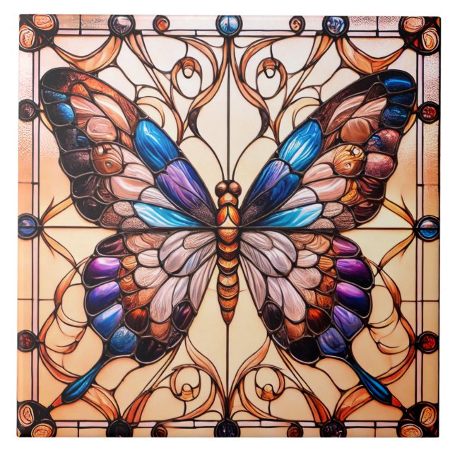 De Cerâmica Azulejo Borboleta (Frente)