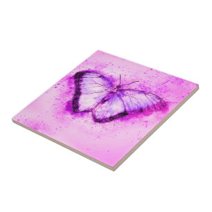 De Cerâmica Azulejo Borboleta Roxa