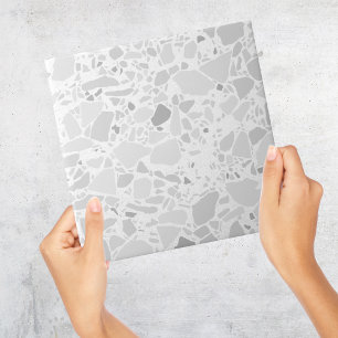 De Cerâmica Azulejo Branca Moderno e Simples Terrazzo