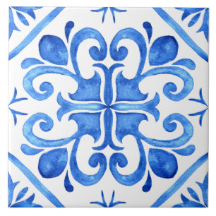 De Cerâmica Azulejo branco-azul português
