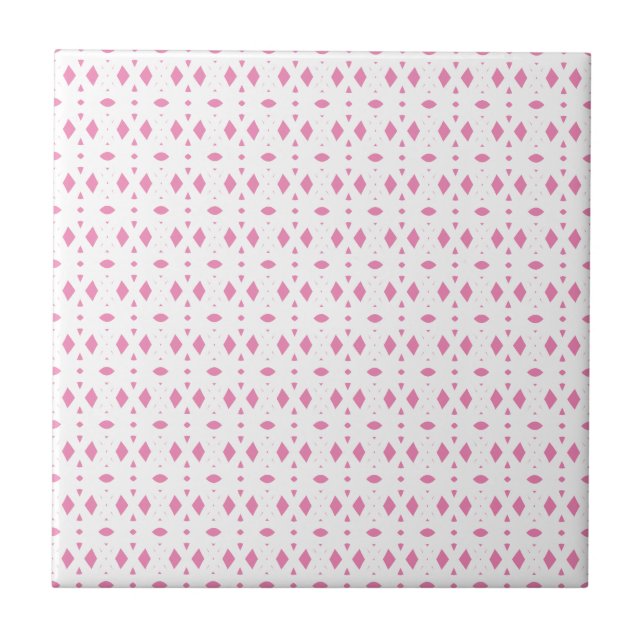 De Cerâmica azulejo Branco-cor-de-rosa (Frente)