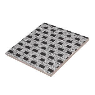 De Cerâmica Azulejo Branco e Preto Xadrez Quadrado