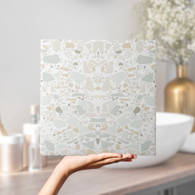 De Cerâmica Azulejo Branco moderno e simples Terrazzo (Modern Simple Terrazzo White Tile
)