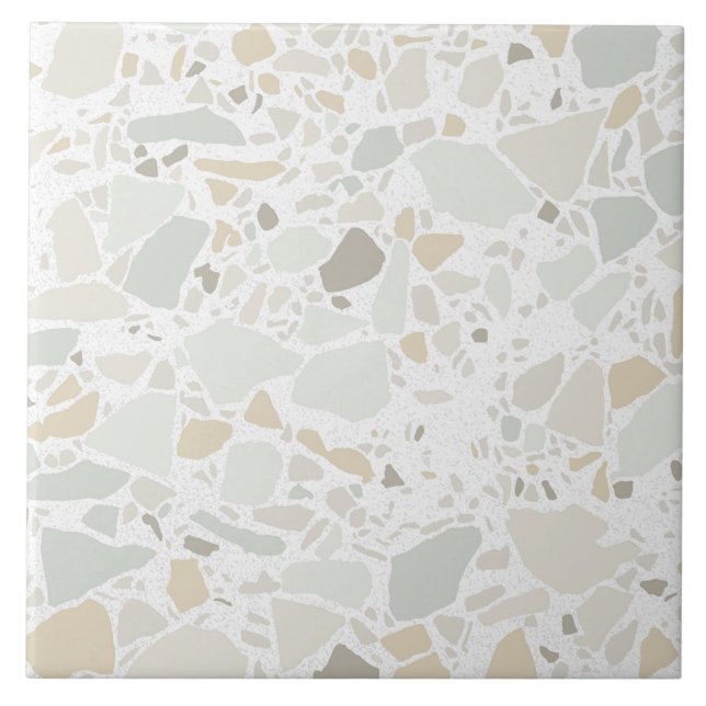 De Cerâmica Azulejo Branco moderno e simples Terrazzo (Frente)