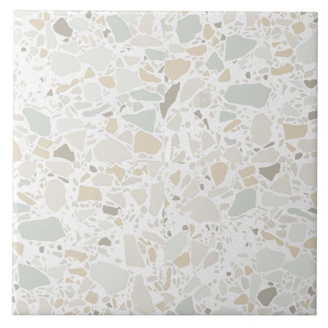 De Cerâmica Azulejo Branco moderno e simples Terrazzo (Frente)