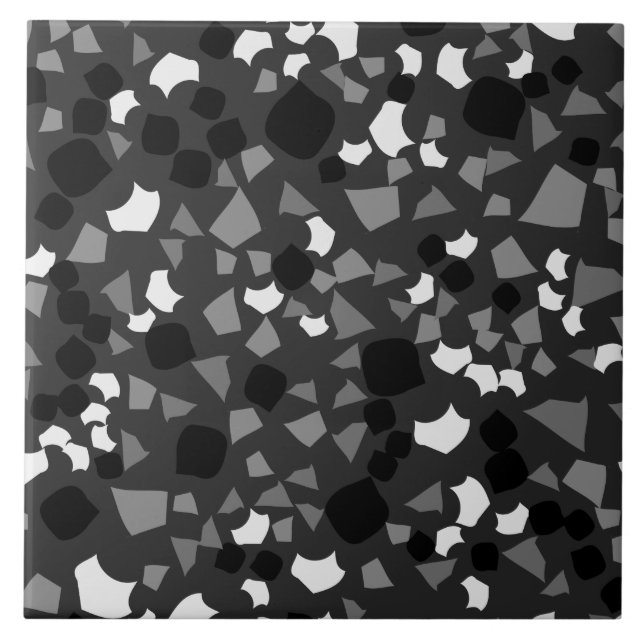 De Cerâmica Azulejo branco preto simples moderno Terrazzo (Frente)