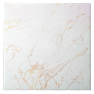De Cerâmica Azulejo branco Rosa Dourado com aspecto mármore