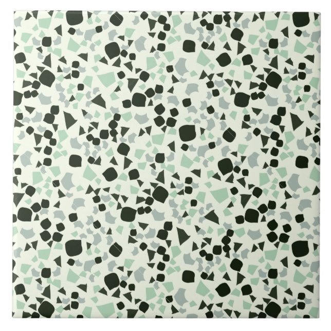 De Cerâmica Azulejo Branco Terrazzo Simples Moderno (Frente)