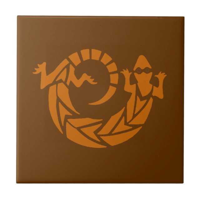 De Cerâmica Azulejo Brown Gecko Sudoeste (Frente)