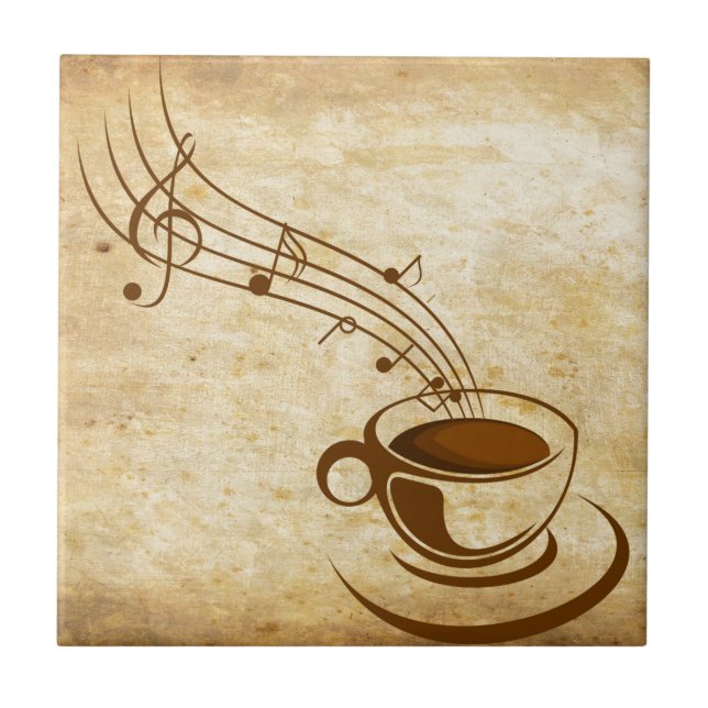 De Cerâmica Azulejo Café com Musica (Frente)