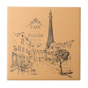 De Cerâmica Azulejo Cafe Paris