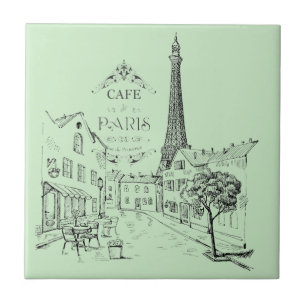 De Cerâmica Azulejo Cafe Paris