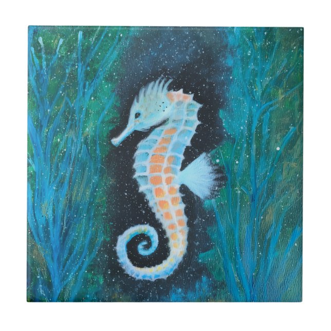 De Cerâmica Azulejo Cavalo-Marinho (Frente)