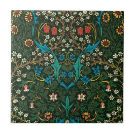 DE CERÂMICA  AZULEJO CERAMIC COM WILLIAM MORRIS "TULIPS"