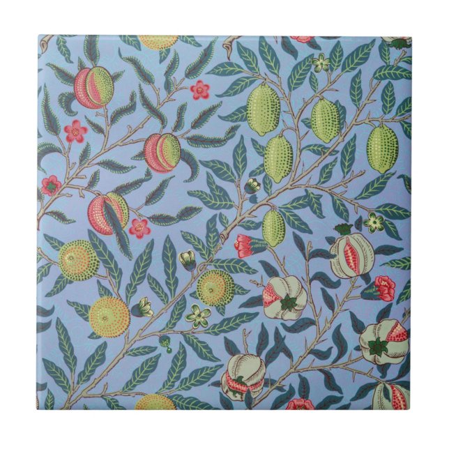 DE CERÂMICA  AZULEJO CERAMIC COM WILLIAM MORRIS "TULIPS" (Frente)