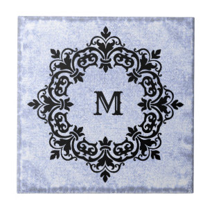 DE CERÂMICA  AZULEJO CERAMIC MONOGRAM