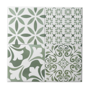 De Cerâmica Azulejo cerâmico - 4 em 1 Sage