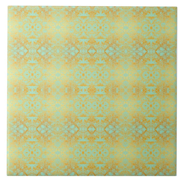 De Cerâmica azulejo cerâmico abstrato azul (Frente)