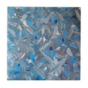 De Cerâmica Azulejo cerâmico Abstrato azul empoeirado