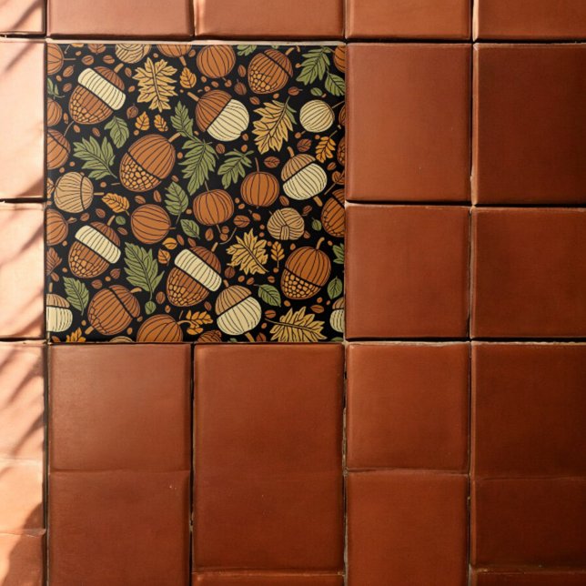 De Cerâmica Azulejo Cerâmico Acorn Pattern Harvest Day (Criador carregado)