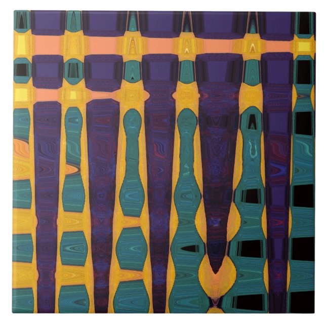 De Cerâmica Azulejo cerâmico africano Impressão (Frente)