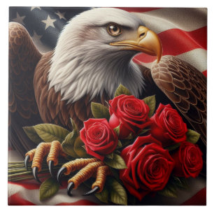 De Cerâmica Azulejo Cerâmico Águia Patriótica Bandeira America