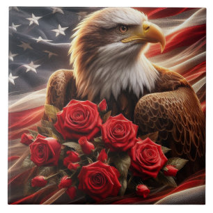 De Cerâmica Azulejo Cerâmico Águia Patriótica Bandeira America