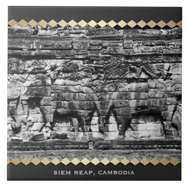 De Cerâmica Azulejo cerâmico Angkor Wat Temple Cambodja (Frente)